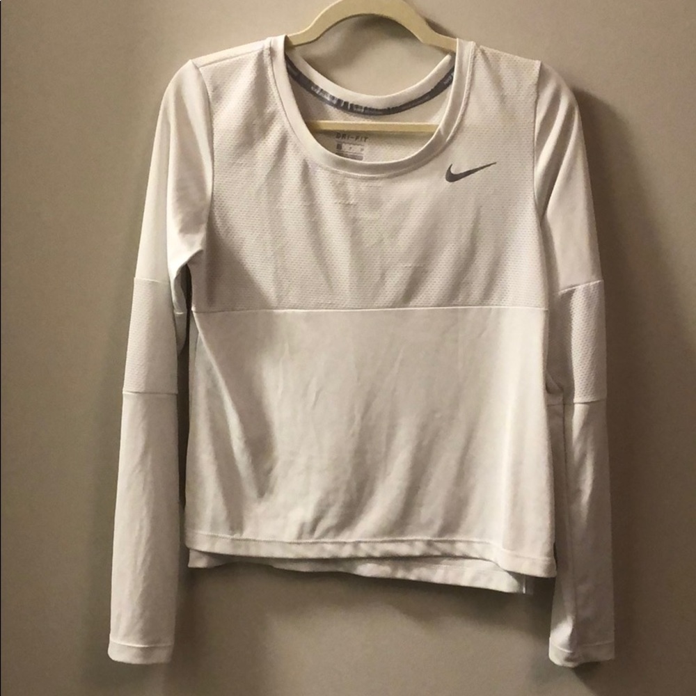 White Nike Dri-Fit Running Shirt